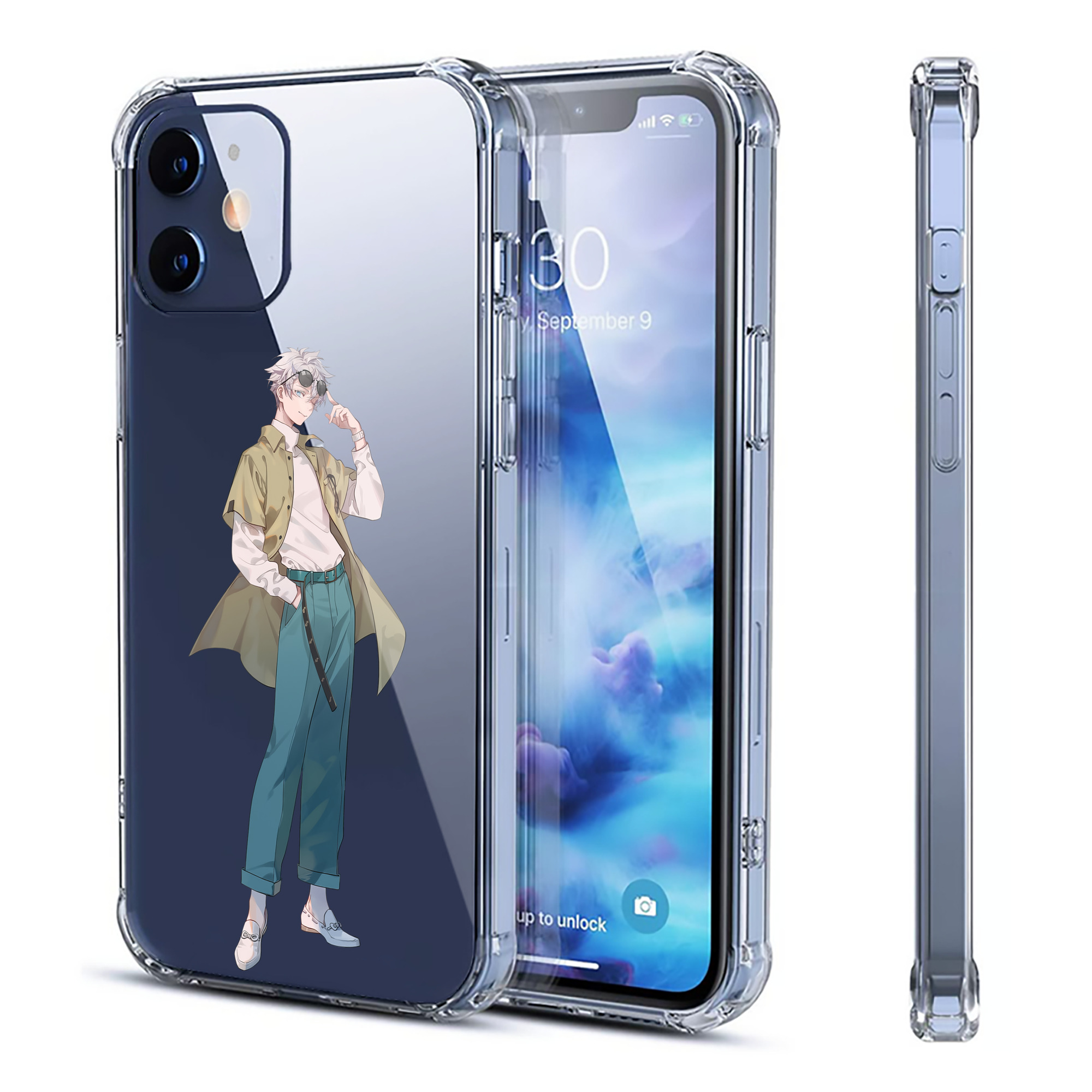 （画像用） 呪術廻戦 Jujutsu Kaisen 【iPhone 12シリーズ対応】透明スマホケース（クリアソフトケース）
